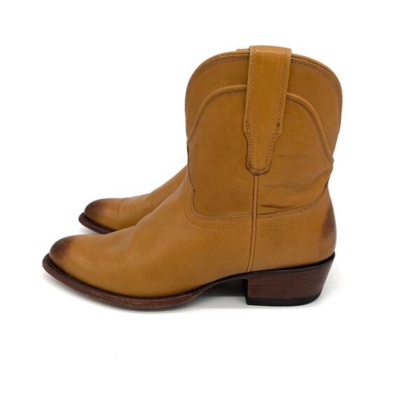 TECOVAS The Penny Leather Ankle Boot Caramel Tan 8.5 B - Picture 11 of 16